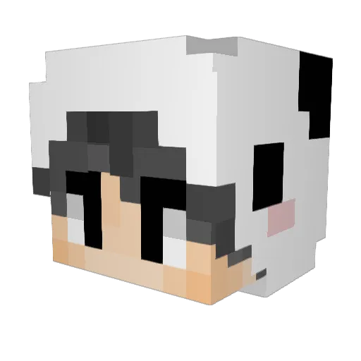 BHLune Minecraft avatar head, 3D render