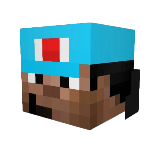 BHStudios Minecraft avatar head, 3D render