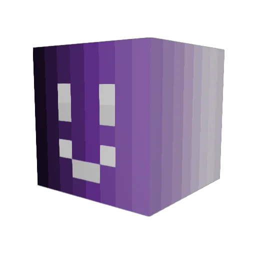 BHblack Minecraft avatar head, 3D render