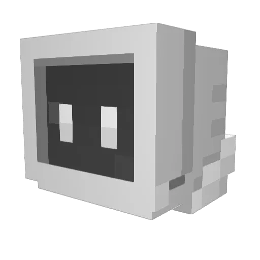 BIANCO142 Minecraft avatar head, 3D render