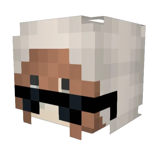 BIAXER Minecraft avatar head, 3D render