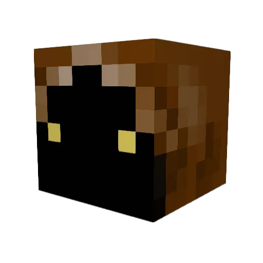 BIB Minecraft avatar head, 3D render