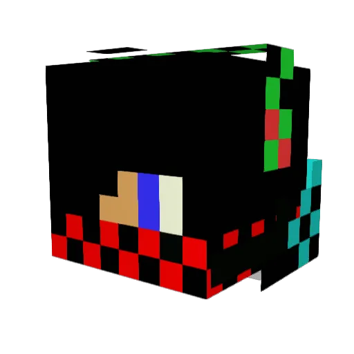 BIG1KMAN Minecraft avatar head, 3D render