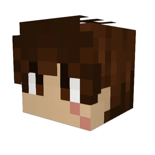 BIGB67 Minecraft avatar head, 3D render