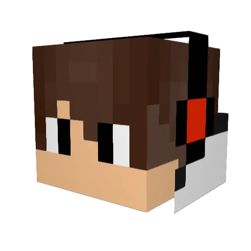 BIGBLUE2000 Minecraft avatar head, 3D render