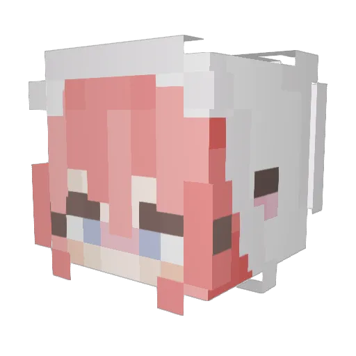 BIGBOSSHANA Minecraft avatar head, 3D render