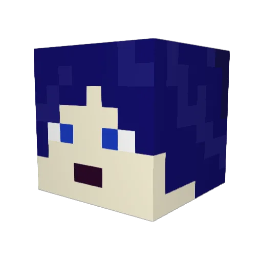 BIGDIKBOI_69 Minecraft avatar head, 3D render