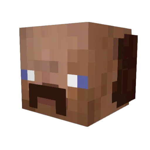 BIGDYNAR Minecraft avatar head, 3D render