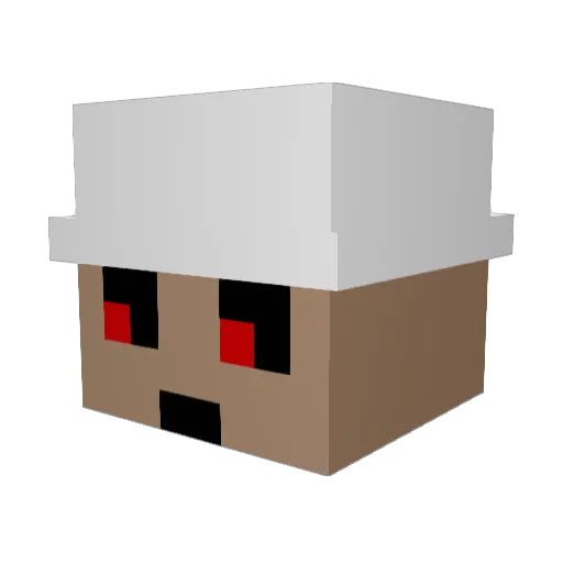 BIGGESTDAXHATER Minecraft avatar head, 3D render