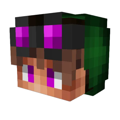 BIGGO_B Minecraft avatar head, 3D render
