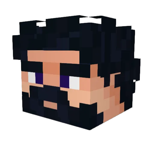 BIGGS21222 Minecraft avatar head, 3D render