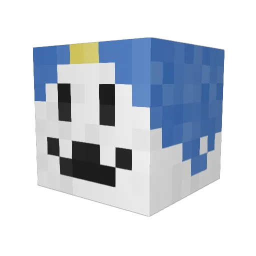 BIGGUY_4_U Minecraft avatar head, 3D render