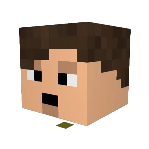 BIGGYB27 Minecraft avatar head, 3D render