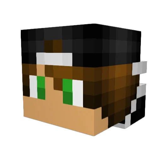 BIGKONGSHLONG Minecraft avatar head, 3D render