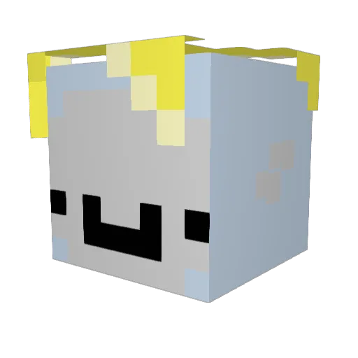 BIGMAN_GT Minecraft avatar head, 3D render