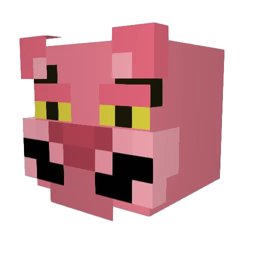 BIGMT1056 Minecraft avatar head, 3D render