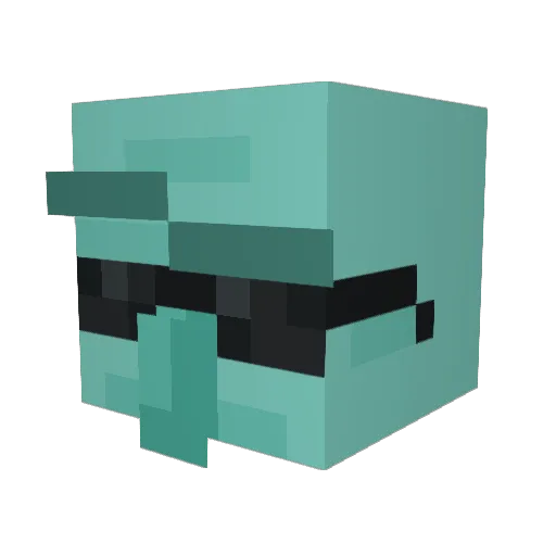 BIGNATE68 Minecraft avatar head, 3D render