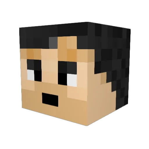 BIGRANG Minecraft avatar head, 3D render