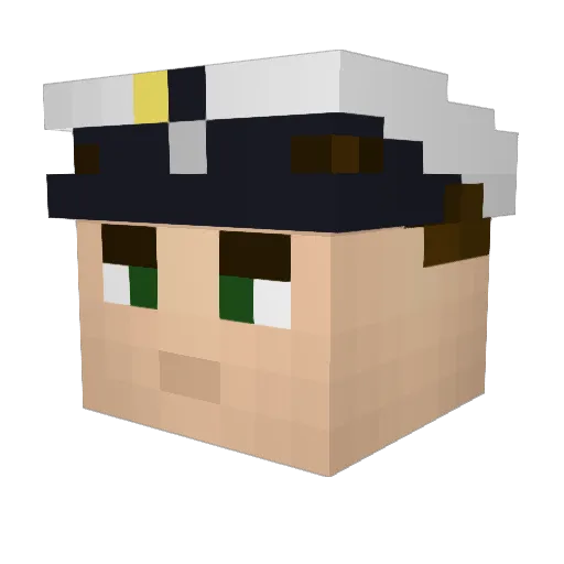 BIGRUSS__60 Minecraft avatar head, 3D render