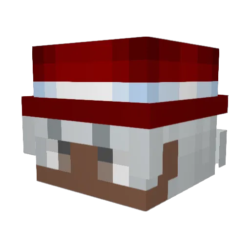 BIGSGOLU Minecraft avatar head, 3D render