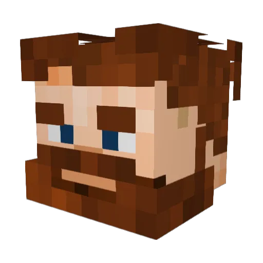 BIGTEACH86 Minecraft avatar head, 3D render