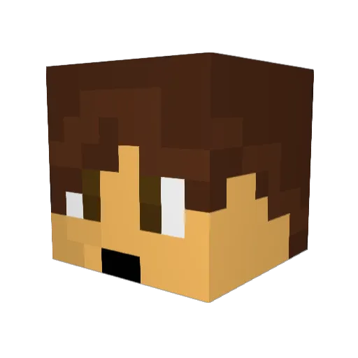 BIG_C_50 Minecraft avatar head, 3D render