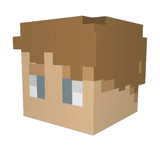 BIG_MAN_MEX Minecraft avatar head, 3D render