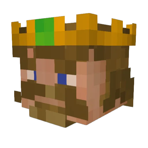 BIG_MAN_V Minecraft avatar head, 3D render