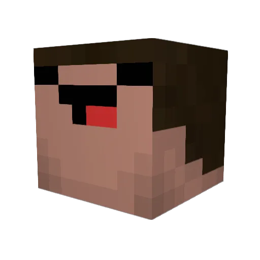 BIG_MUFFINZ123 Minecraft avatar head, 3D render