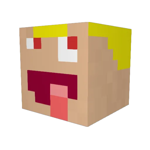 BIG_Striker Minecraft avatar head, 3D render