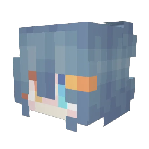 BIG_luzui Minecraft avatar head, 3D render