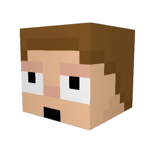 BIGfcknGUY Minecraft avatar head, 3D render