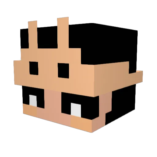 BIHIMA Minecraft avatar head, 3D render