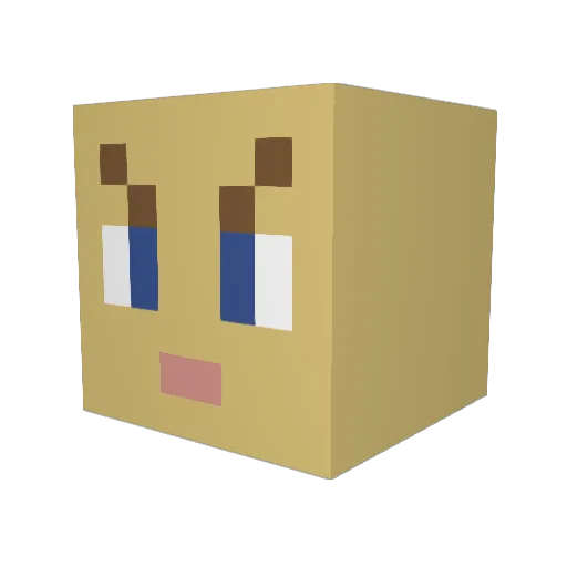 BIH_23 Minecraft avatar head, 3D render