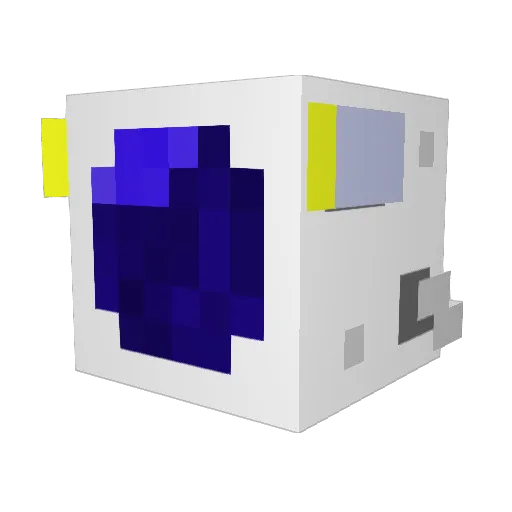 BIKE201017 Minecraft avatar head, 3D render