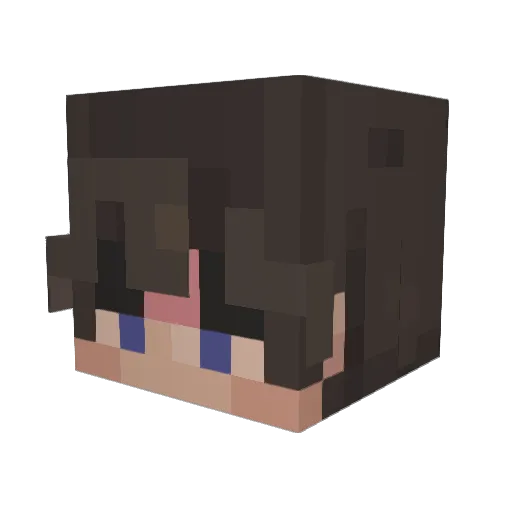 BIKINI18 Minecraft avatar head, 3D render