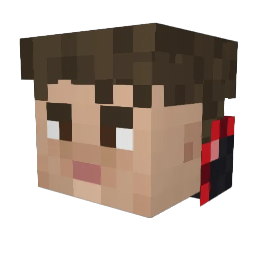 BILKOVIKS Minecraft avatar head, 3D render