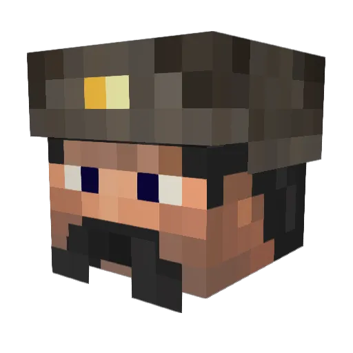 BIMBIMBAMBAMBAM Minecraft avatar head, 3D render