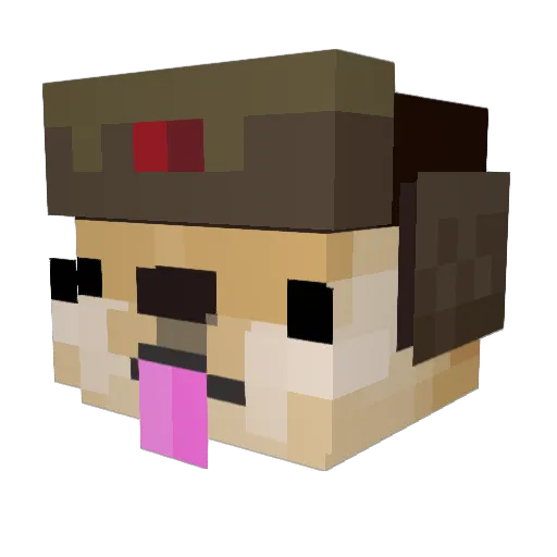 BIMOSSS Minecraft avatar head, 3D render
