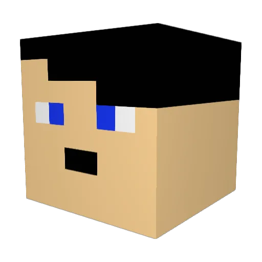 BINA202766 Minecraft avatar head, 3D render
