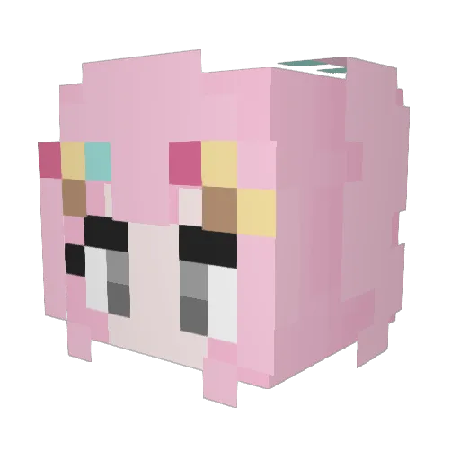 BING95 Minecraft avatar head, 3D render