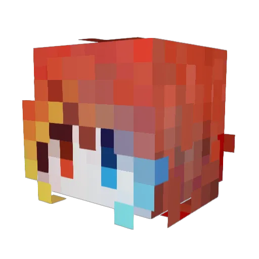 BINGYAN1320 Minecraft avatar head, 3D render