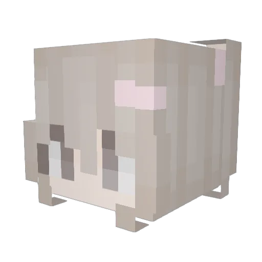 BINNCHU Minecraft avatar head, 3D render