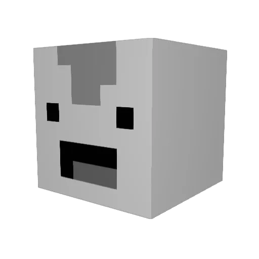 BIO_METRO Minecraft avatar head, 3D render