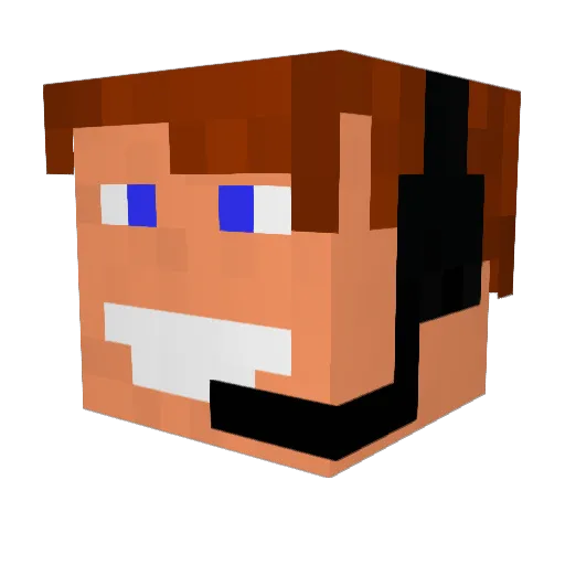 BIPTOA Minecraft avatar head, 3D render