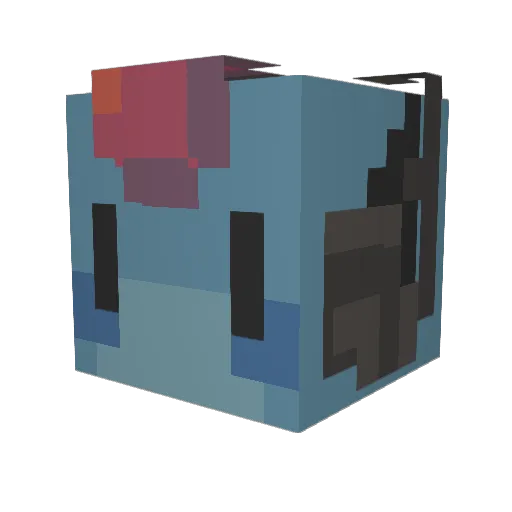 BIPink404 Minecraft avatar head, 3D render