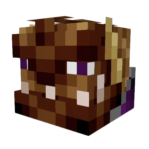 BIS0N Minecraft avatar head, 3D render