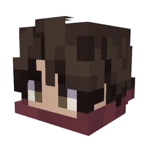 BISM4RK Minecraft avatar head, 3D render