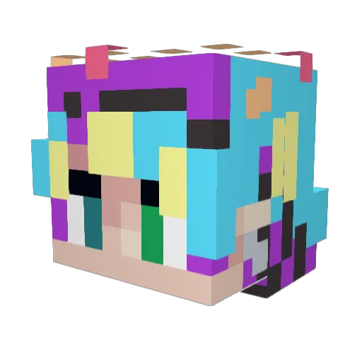 BITEMYHIP Minecraft avatar head, 3D render