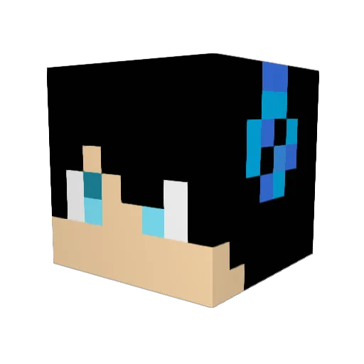 BIYOSSS Minecraft avatar head, 3D render